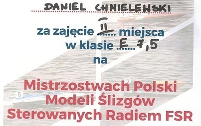 Zdjęcie do Daniel Chmielewski wicemistrzem Polski