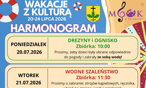 Zdjęcie do HARMONOGRAM WAKACJI 