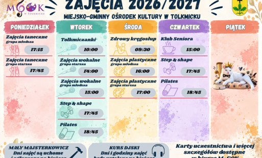 Zdjęcie do Harmonogram zajęć 2026/2027
